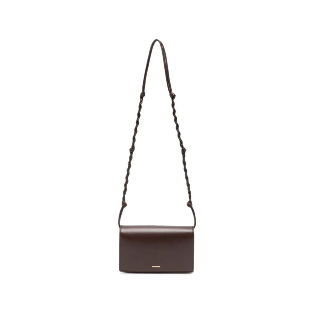 Jil Sander Women Tangle Leather Wallet On Chain
